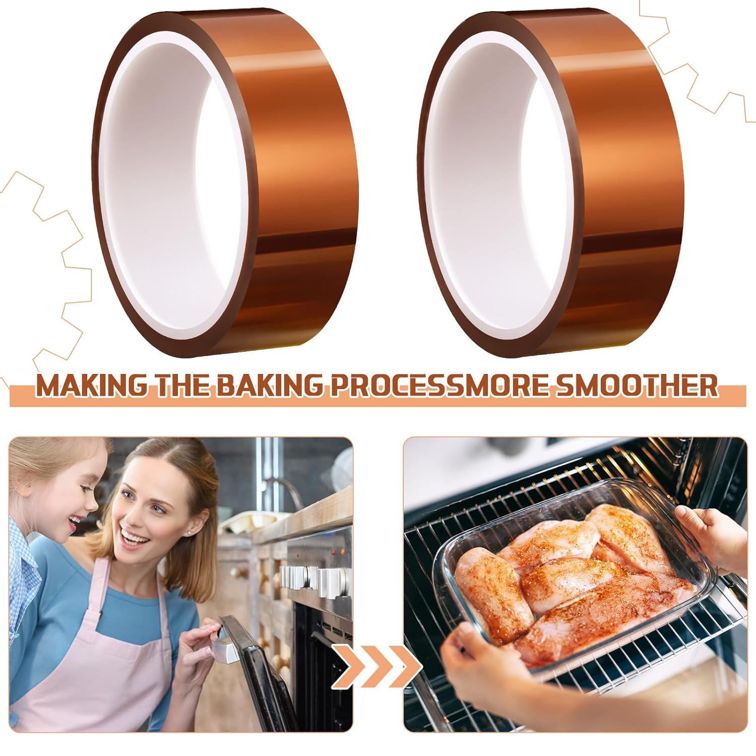 500°F Gold Finger Kapton Tape - Ultra-Thin Polyimide for SMT & Reflow Soldering